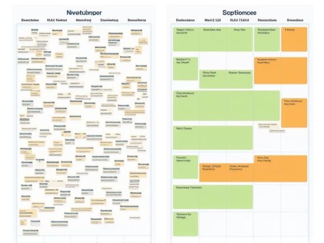 최적화 전후의 복잡한 캘린더와 잘 정돈된 캘린더를 나란히 보여주는 이미지